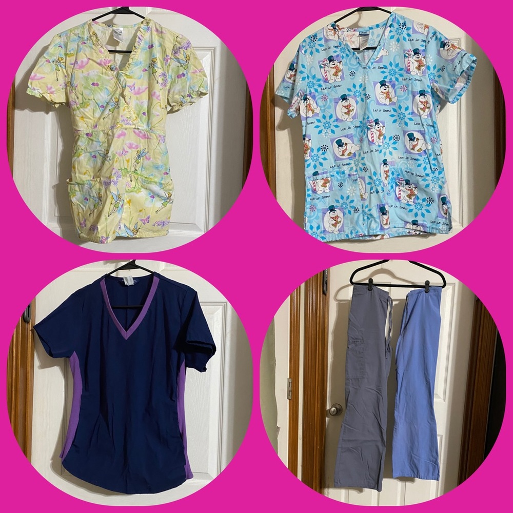 XS scrubs lot 2 pants and 3 tops